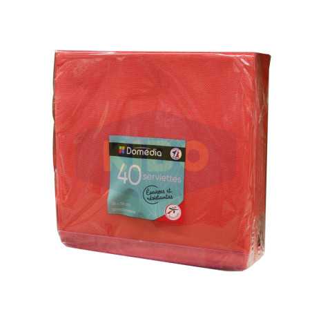 40 Serviettes rouge 38x38cm