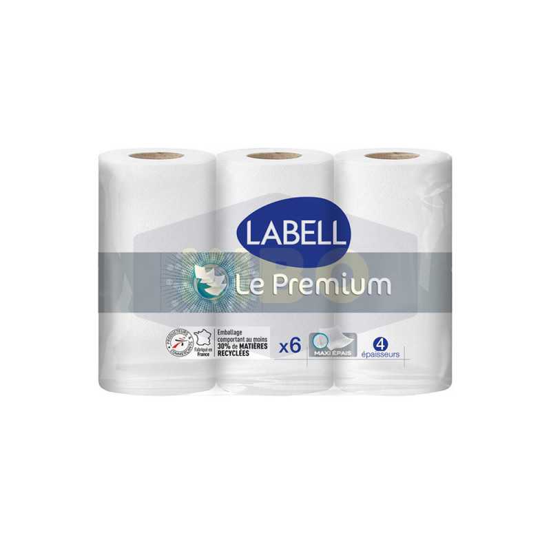 Papier hygiénique blanc prémium 4 plisx6 rouleaux