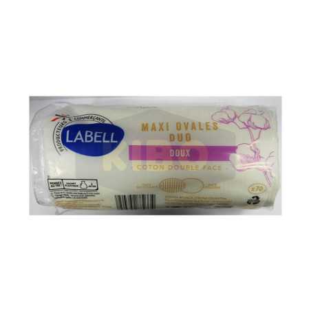 Coton démaquillant maxi ovale double face 70 pièces