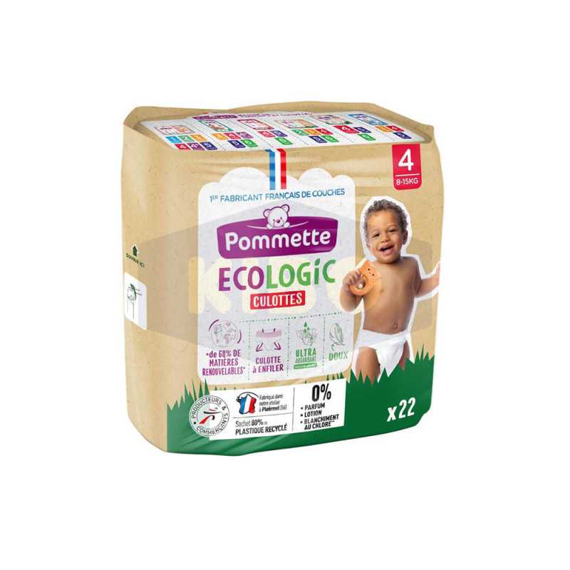 Couches culottes écologic taille 4  8-15kg 22 pièces
