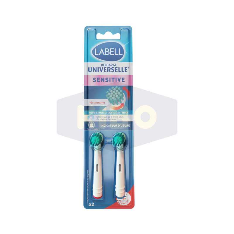 Recharge universelle brosse à dents sensitive x2 recharges