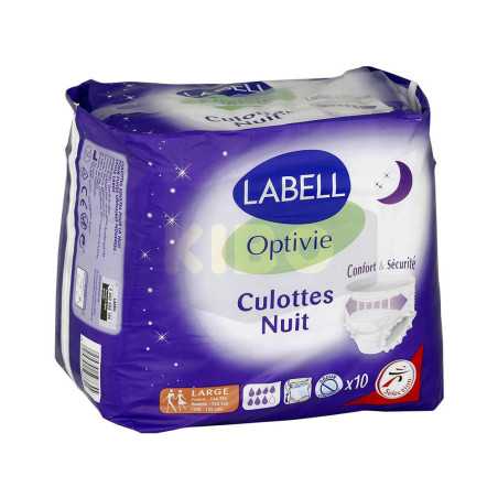 Couches culottes adulte nuit large 10 pièces