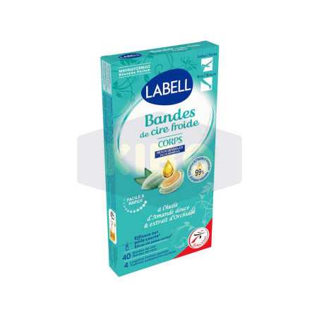 Bandes de cire froide pour le corps peaux sensibles x40 pièces