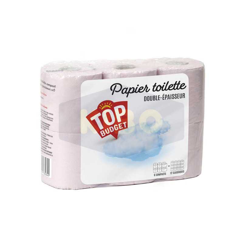 Papier hygiénique double épaisseur 6 rouleaux