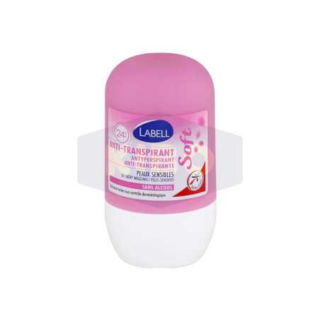 Déodorant roll on femme soft anti-transpirant peaux sensibles 50ml