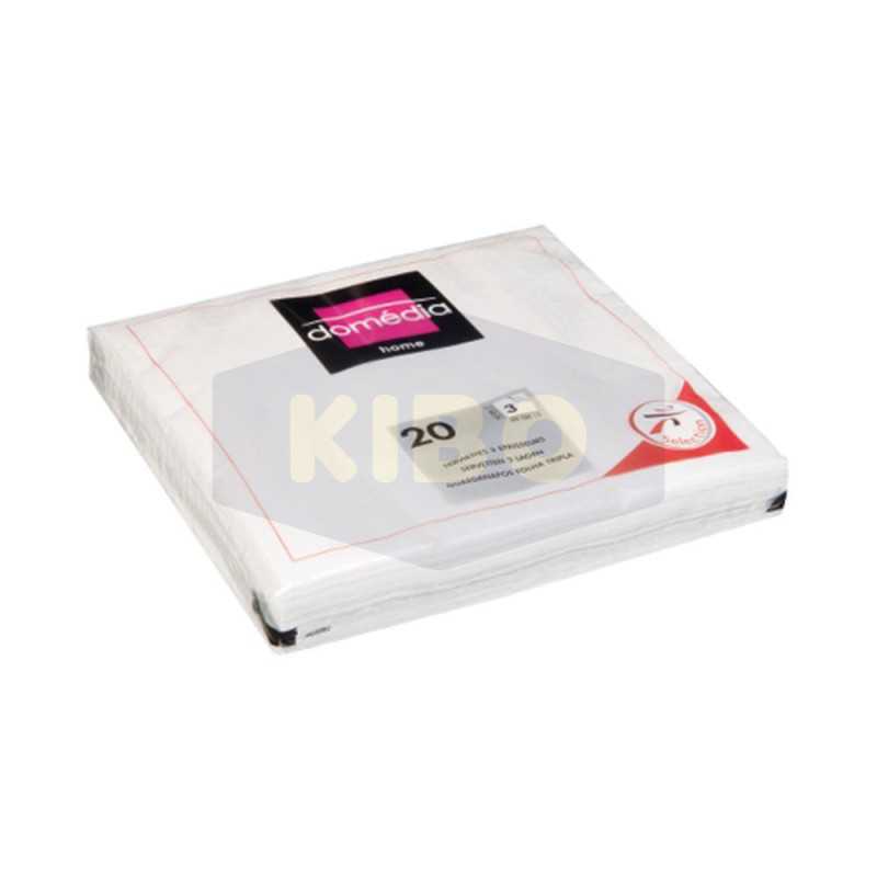 20 Serviettes blanches 40x40cm