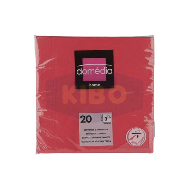 20 Serviettes rouges 40x40cm