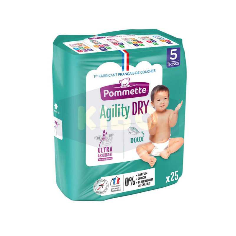 Couche agility dry 11-25kg 25 pièces
