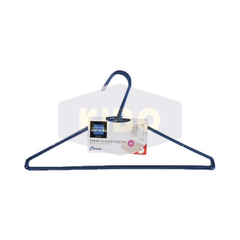 6 Cintres en acier Classic bleu