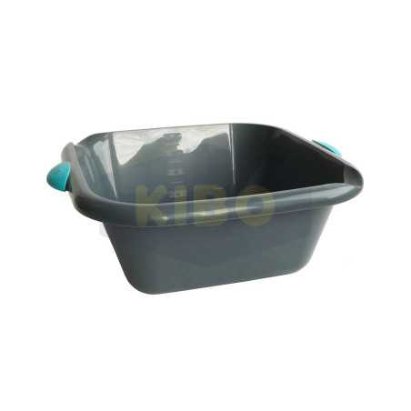 Cuvette carrée grise 13L