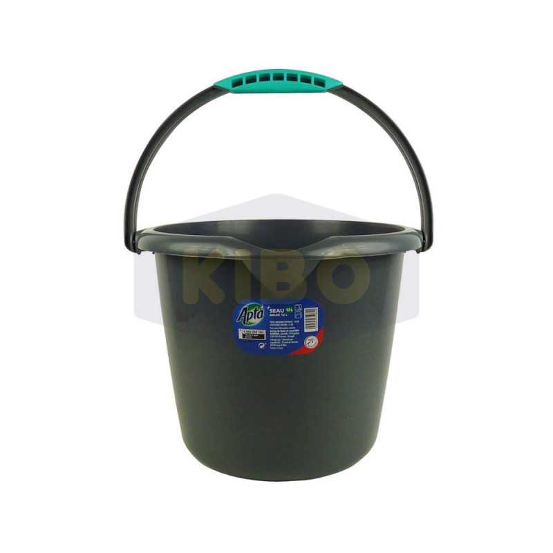 Seau rond gris 12L