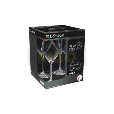 4 Verres à vins jeunes dégustation 46cl