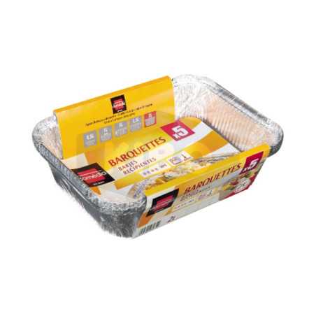 5 Barquettes en aluminium 2L