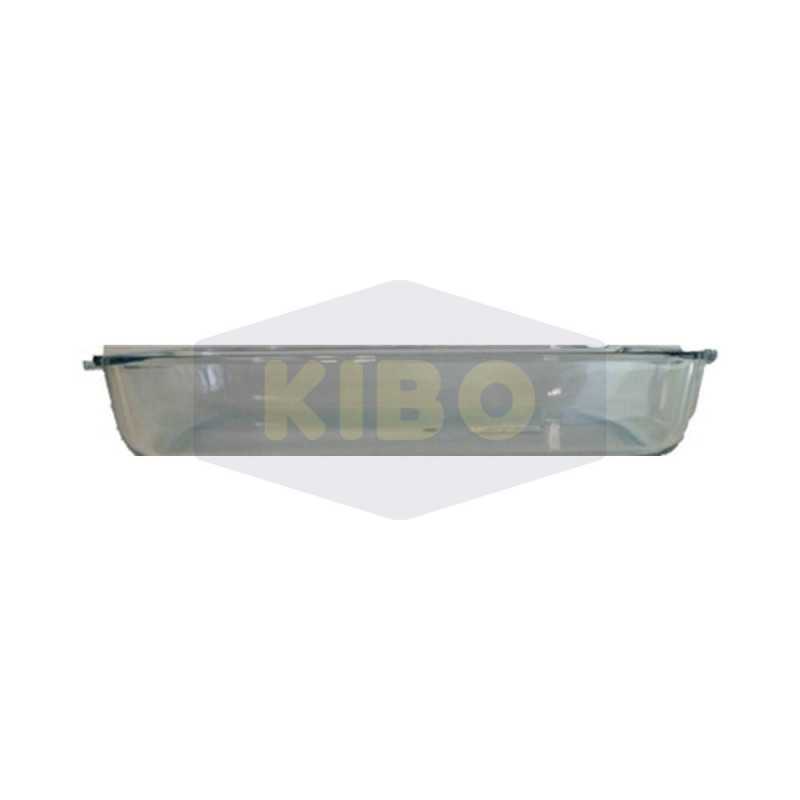 Plat rectangulaire en verre 32x19cm
