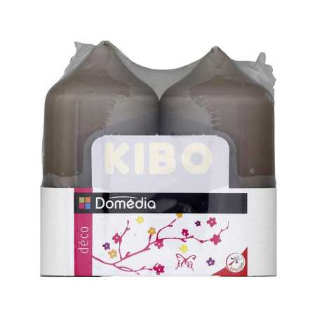 2 Bougies déco gris non parfumées  48x95mm