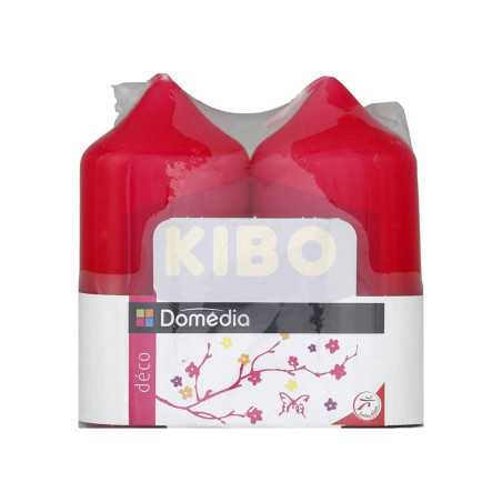 2 Bougies déco parme non parfumées  48x95mm