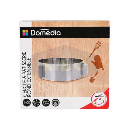 Moule à gâteaux rond extensible en inox Ø15cm à 30cm H.7