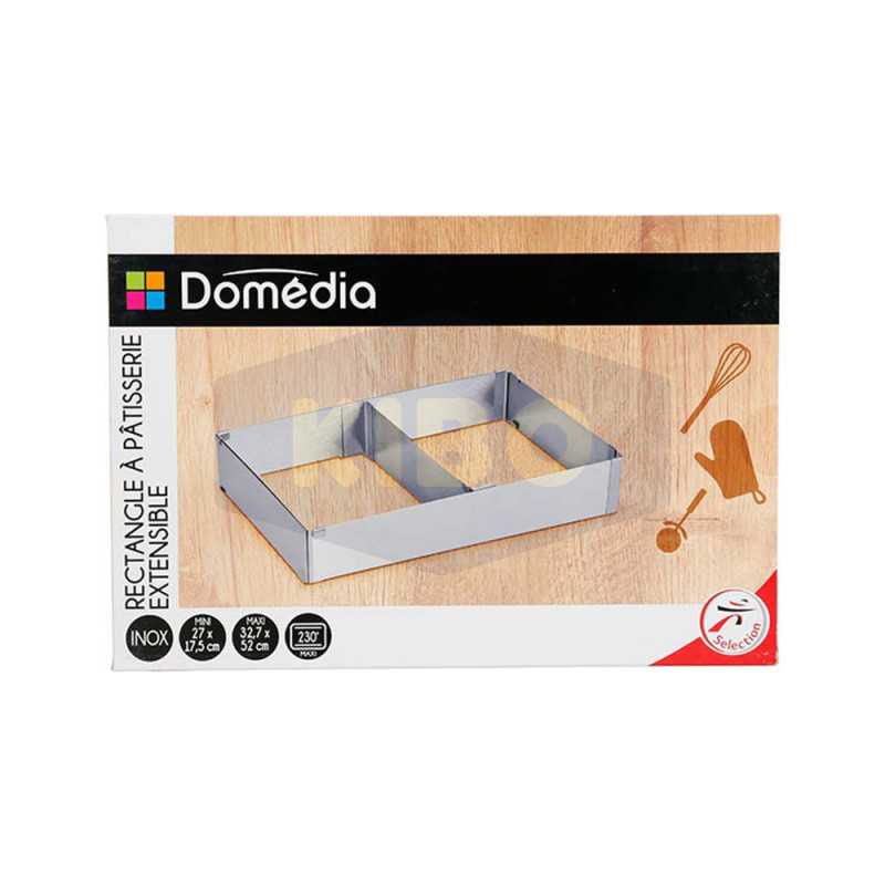 Moule à gâteaux rectangulaire en inox double extensible 27x17