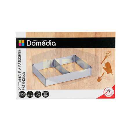 Moule à gâteaux rectangulaire en inox double extensible 27x17