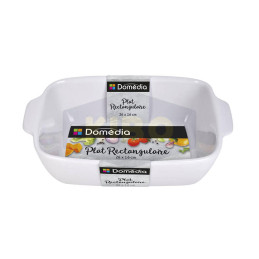 Plat rectangulaire blanc en céramique 26x16cm