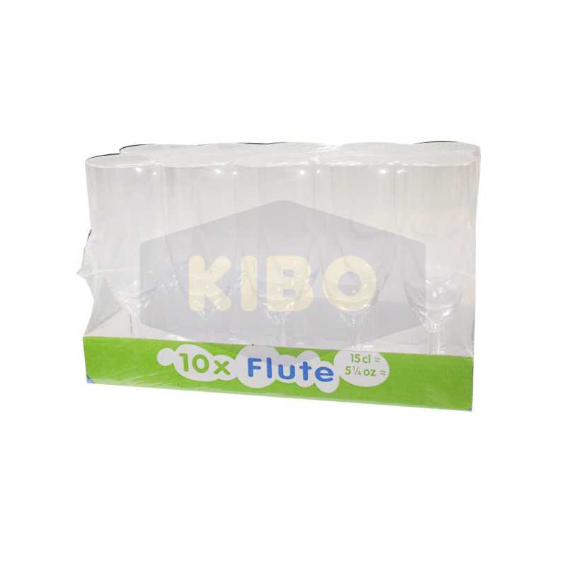 10 verres flutes 15cl