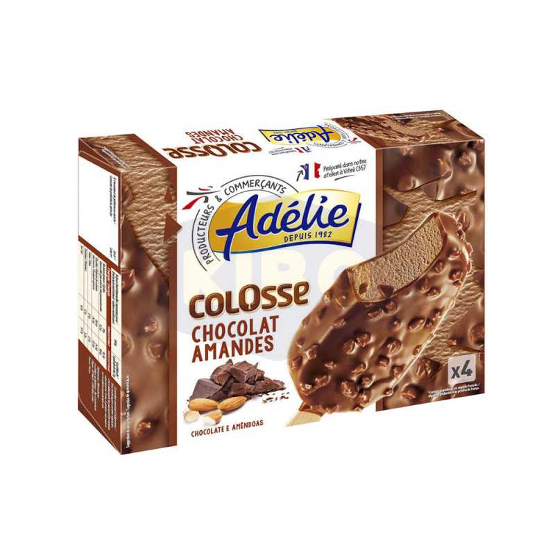 Esquimaux Colosse chocolat amandes 4 bâtonnets 346g