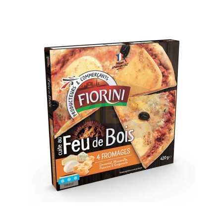Pizza cuite au feu de bois 4 fromages 420g