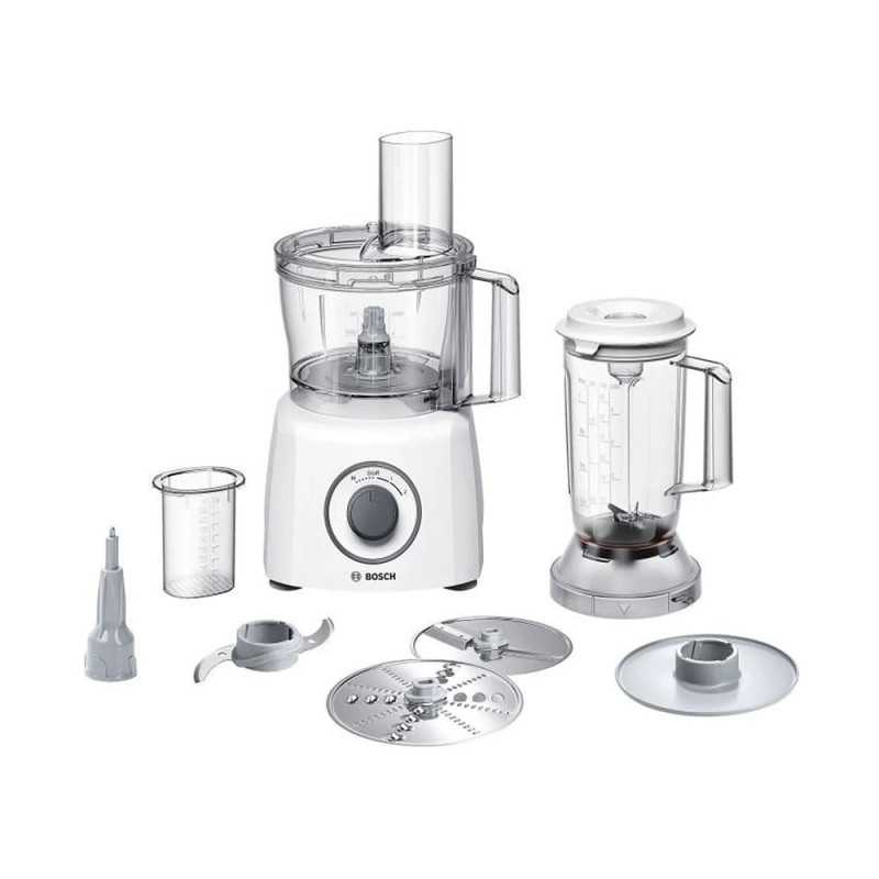 Robot multifonction BOSCH MultiTalent3-Blanc-800 W-2 vitesses et pulse-Bol