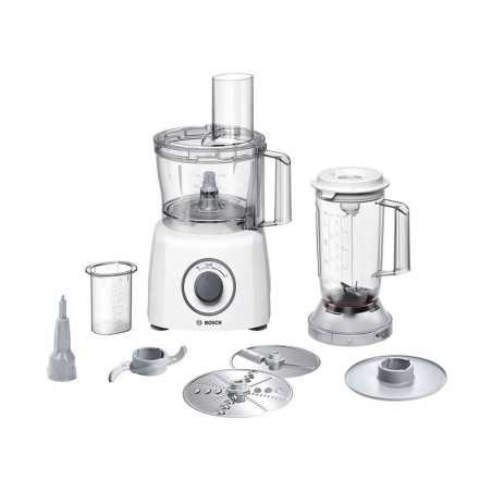 Robot multifonction BOSCH MultiTalent3-Blanc-800 W-2 vitesses et pulse-Bol