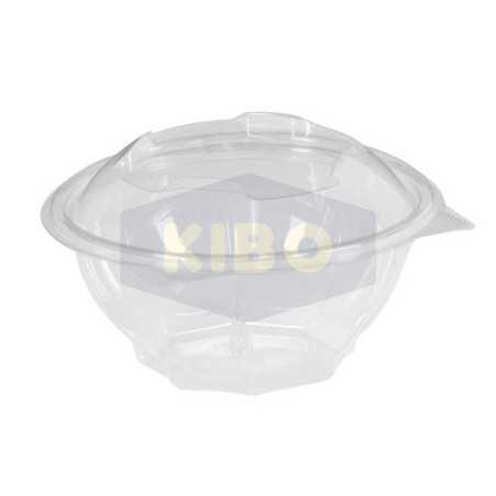 Bol à Salade transparent avec Couvercle Pet 75cl 50 pièces