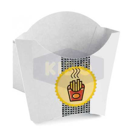 Cornet de Frites Médium Coloré Pictogramme 90x132x130mm 100 pièces