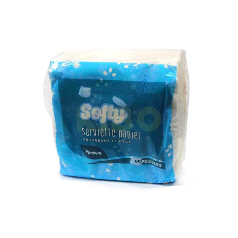 Serviette papier double absorbant 60 feuilles