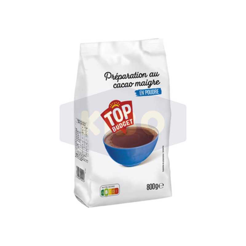 Petit déjeuner instantané au cacao maigre en poudre 800g