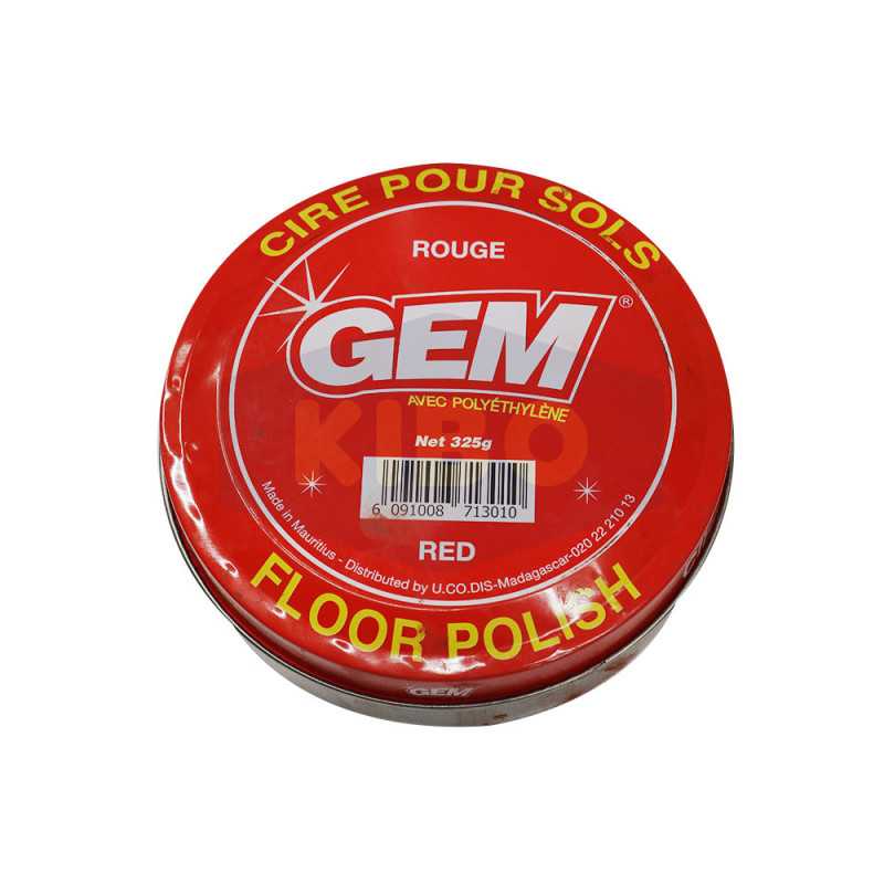 Cire encaustique pour sol rouge 400g, GEM - Kibo