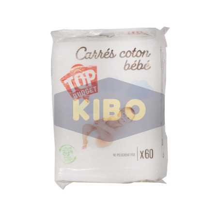 Coton carré pour bébé 60 pièces