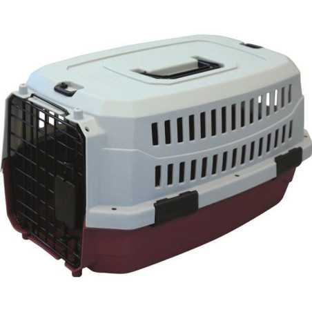 Caisse de transport Viaggio Carrier M pour chien-Bordeaux et gris