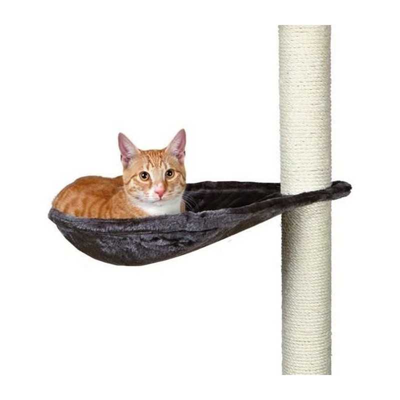 TRIXIE Hamac-Nid XL pour griffoir pour chat gris platinium peluche À 40cm