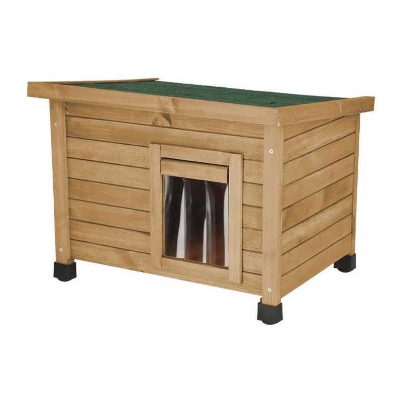 KERBL Maison pour chat Rustica 57x42x45cm-Bois
