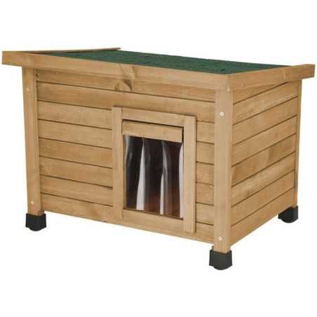 KERBL Maison pour chat Rustica 57x42x45cm-Bois