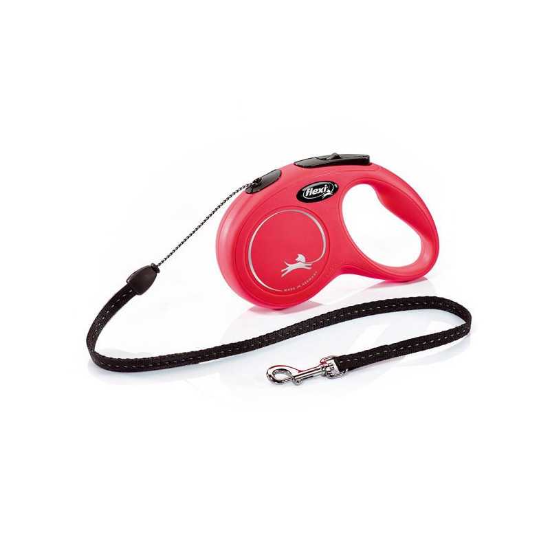 Laisse New Classic S Cord 5 m red Flexi CL10C5-251-R-20