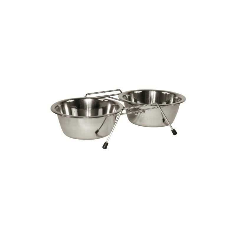 KERBL Support double écuelles 2x900ml-Pour chien