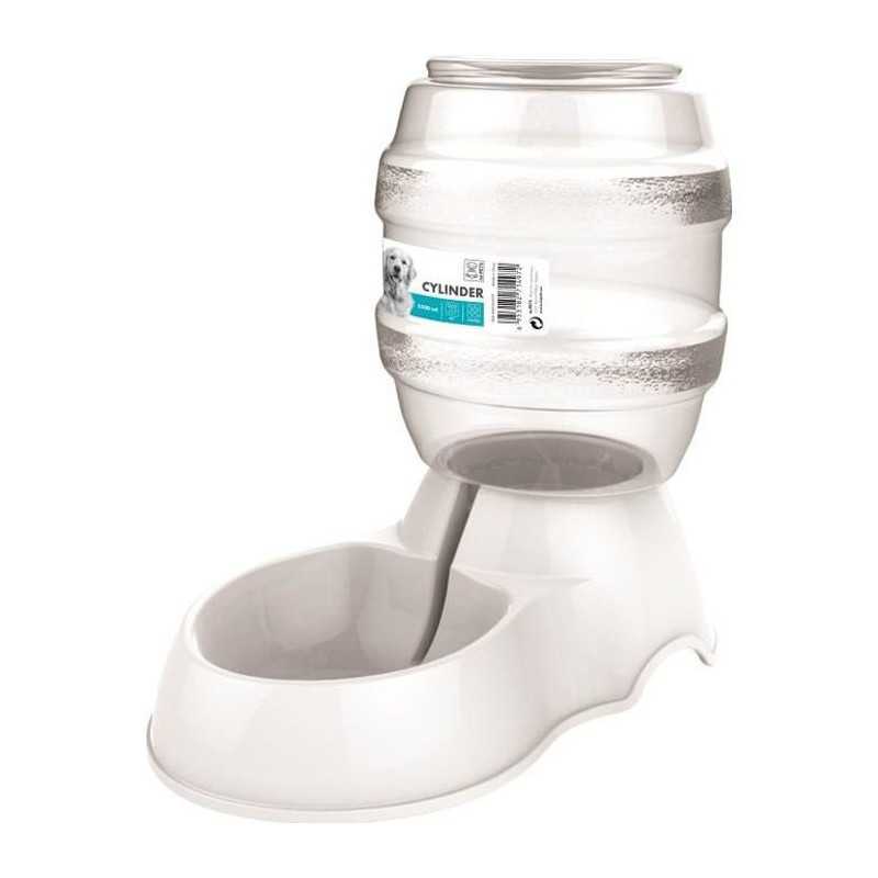 M-PETS Distributeur d'eau Cylinder-3500ml-Blanc-Pour chien