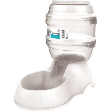 M-PETS Distributeur de croquettes Cylinder-3500ml-Blanc-Pour chien