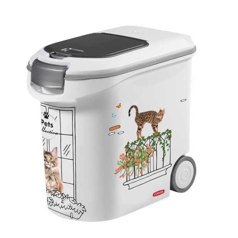 Conteneur a croquettes CURVER-35L/12 kg-PETS COLLECTION-Pour chat