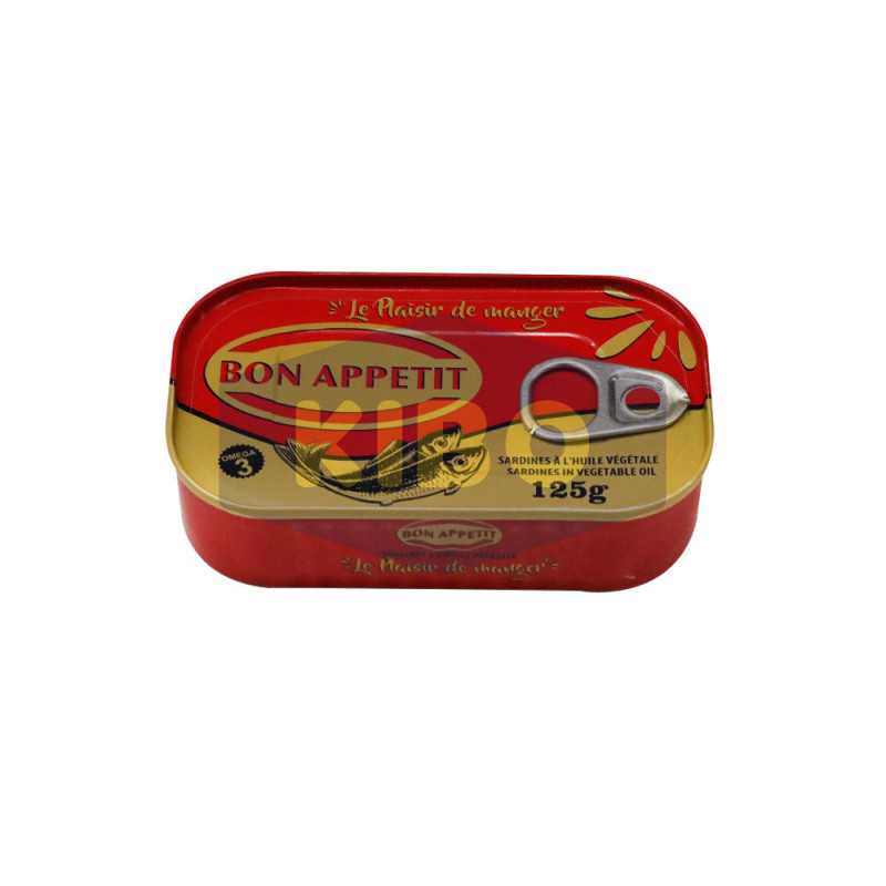 Sardine à l'huile végétale Bon Appétit 125g