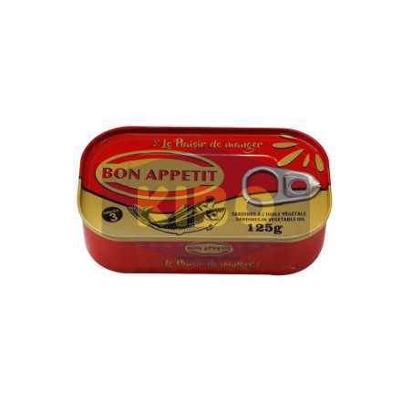 Sardine à l'huile végétale Bon Appétit 125g