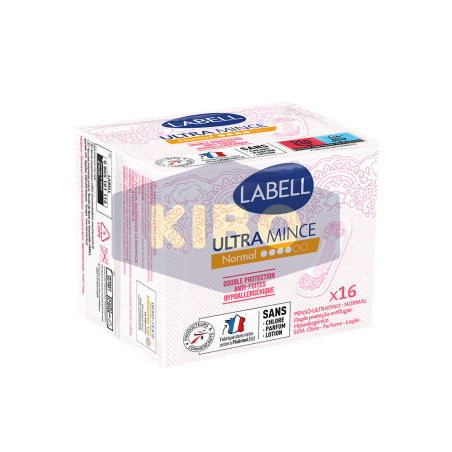 Serviette hygiénique ultra mince normal x16 - LABELL