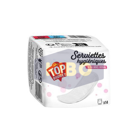 Serviettes hygiéniques ultra mince normal x16 - TOP BUDGET