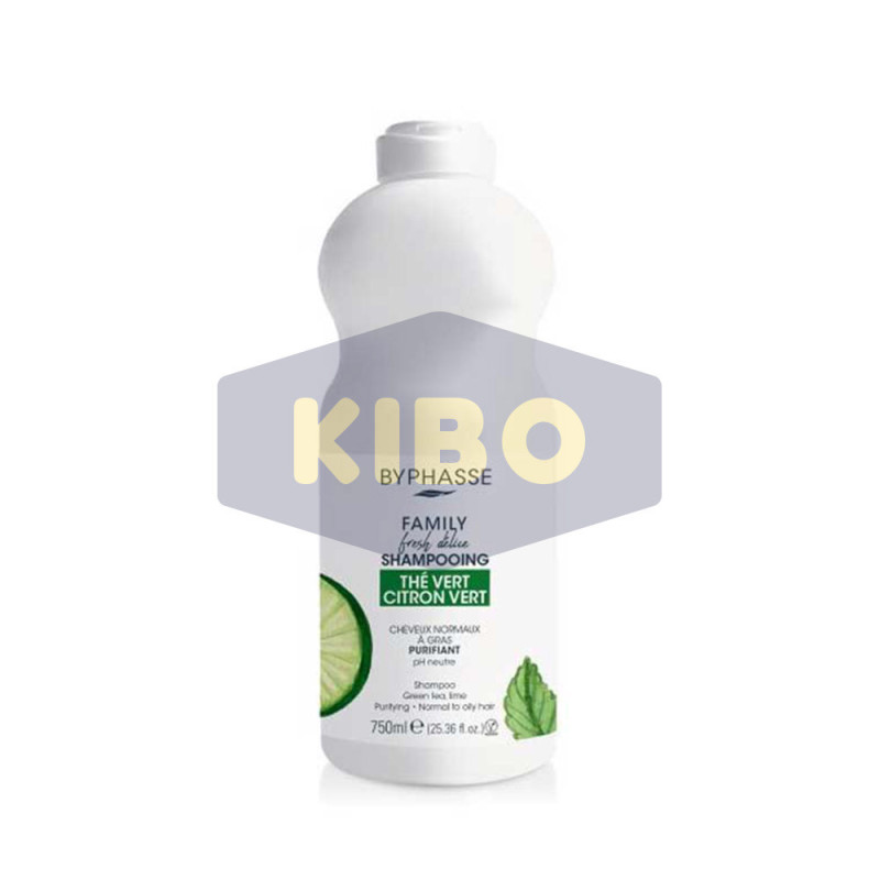 Shampoing thé vert & citron vert cheveux normaux à gras 750ml - BYPHASSE