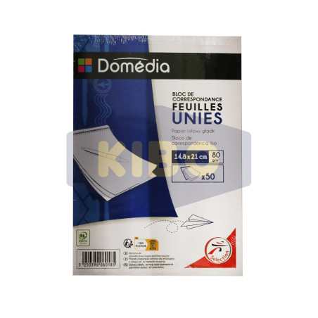 Bloc de correspondance feuilles unies 14